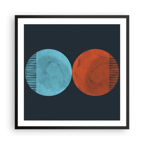 Poster in black frame - Only Geometry? - 60x60 cm