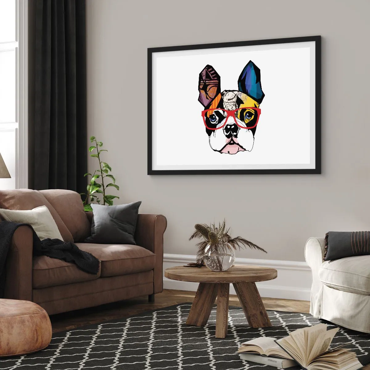 Poster in black frame - Intellectual - 70x50 cm