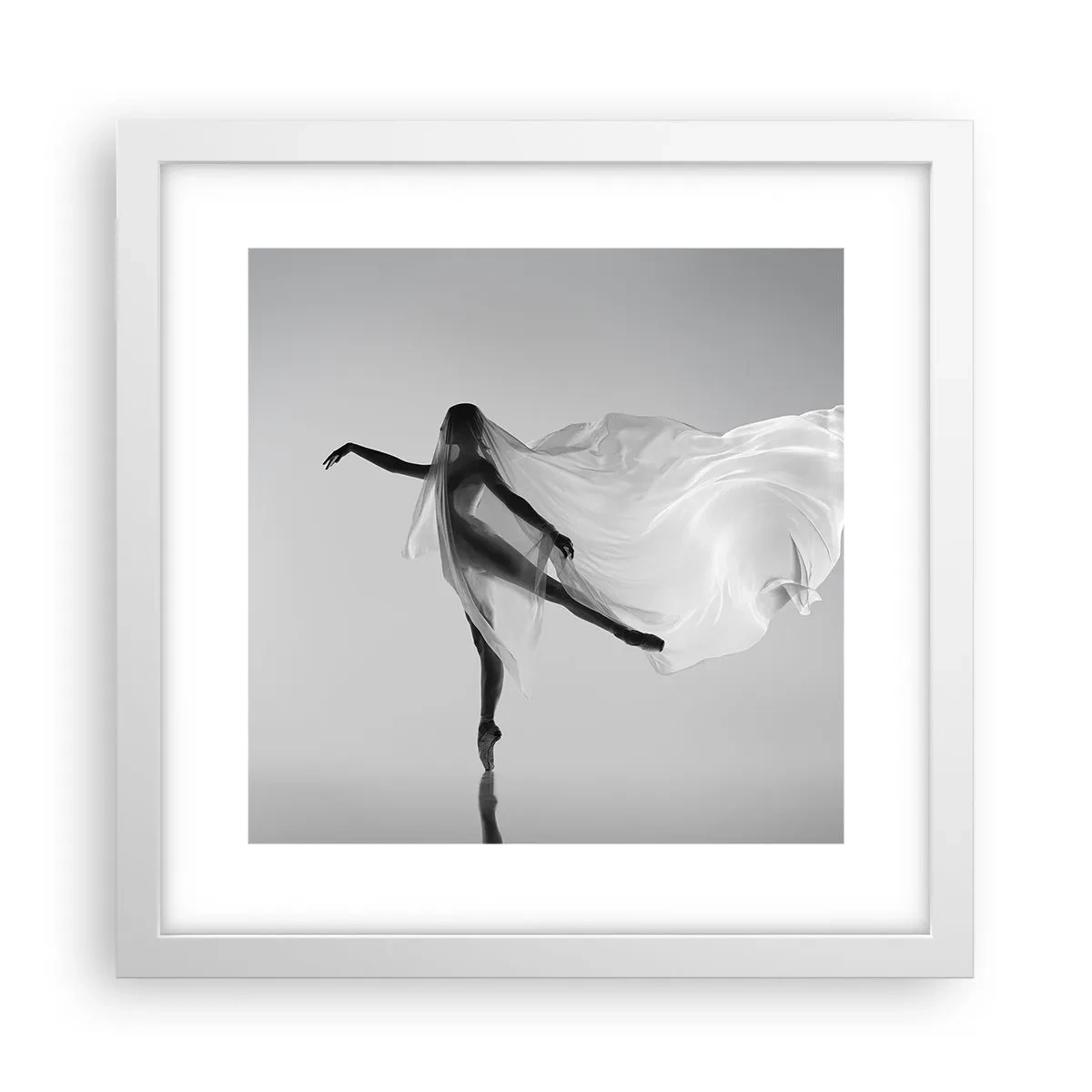 Poster in white frmae - Lightness and Grace - 30x30 cm