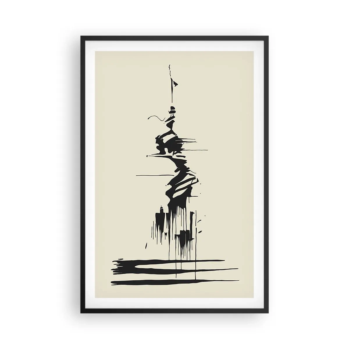 Poster in black frame - Hasty Abstract - 61x91 cm