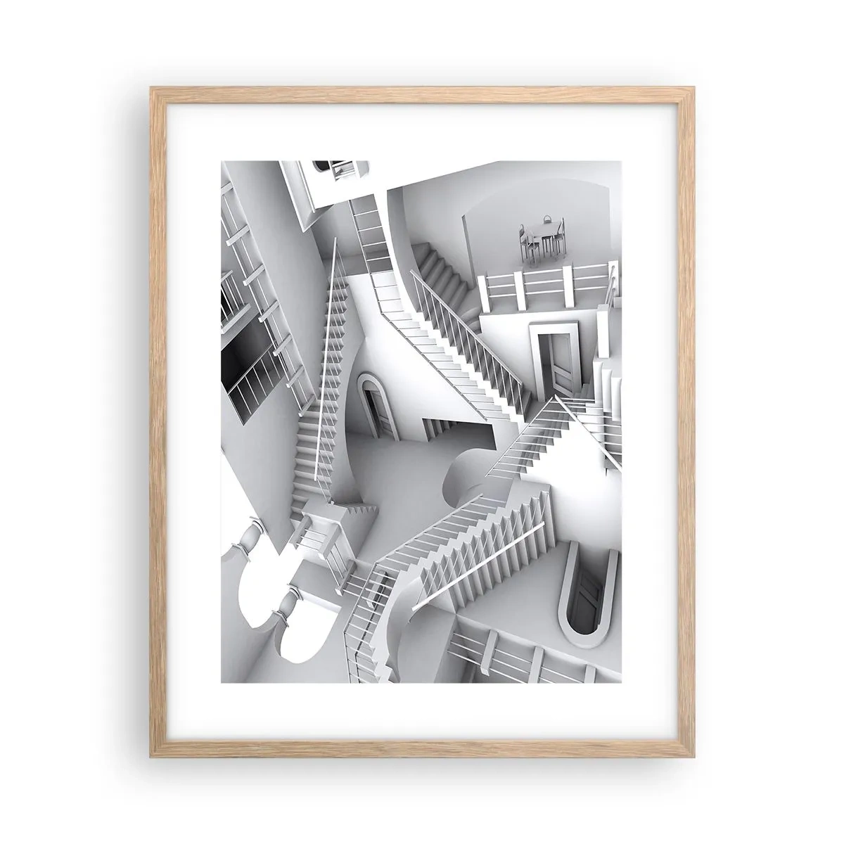 Poster in light oak frame - Paradoxes of Space - 40x50 cm