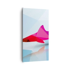 Canvas picture - Shark in a Crystal Environment - 65x120 cm