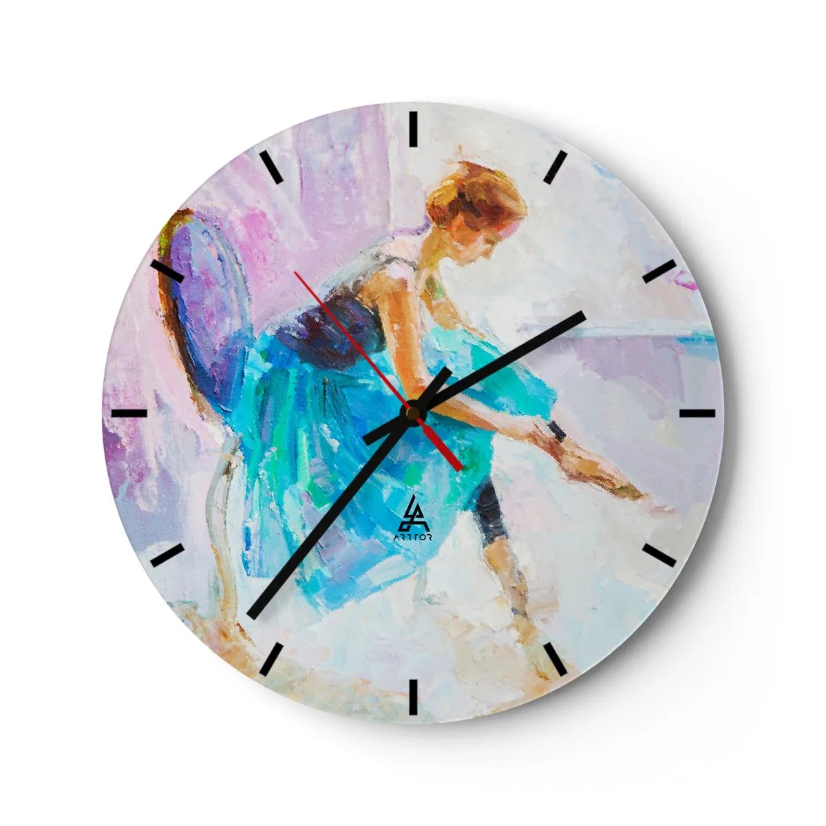 Wall clock - Clock on glass - Unspeakable Grace, Subtle Charm - 40x40 cm