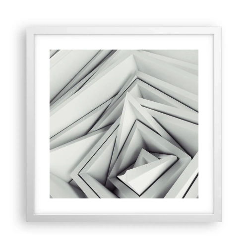 Poster in white frmae - Acute Angles Budding - 40x40 cm