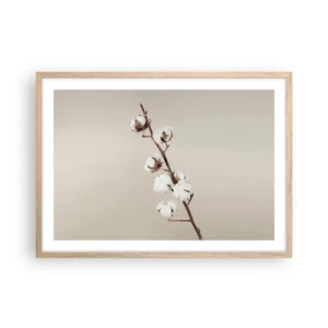 Poster in light oak frame - At the Heart of Softness - 70x50 cm