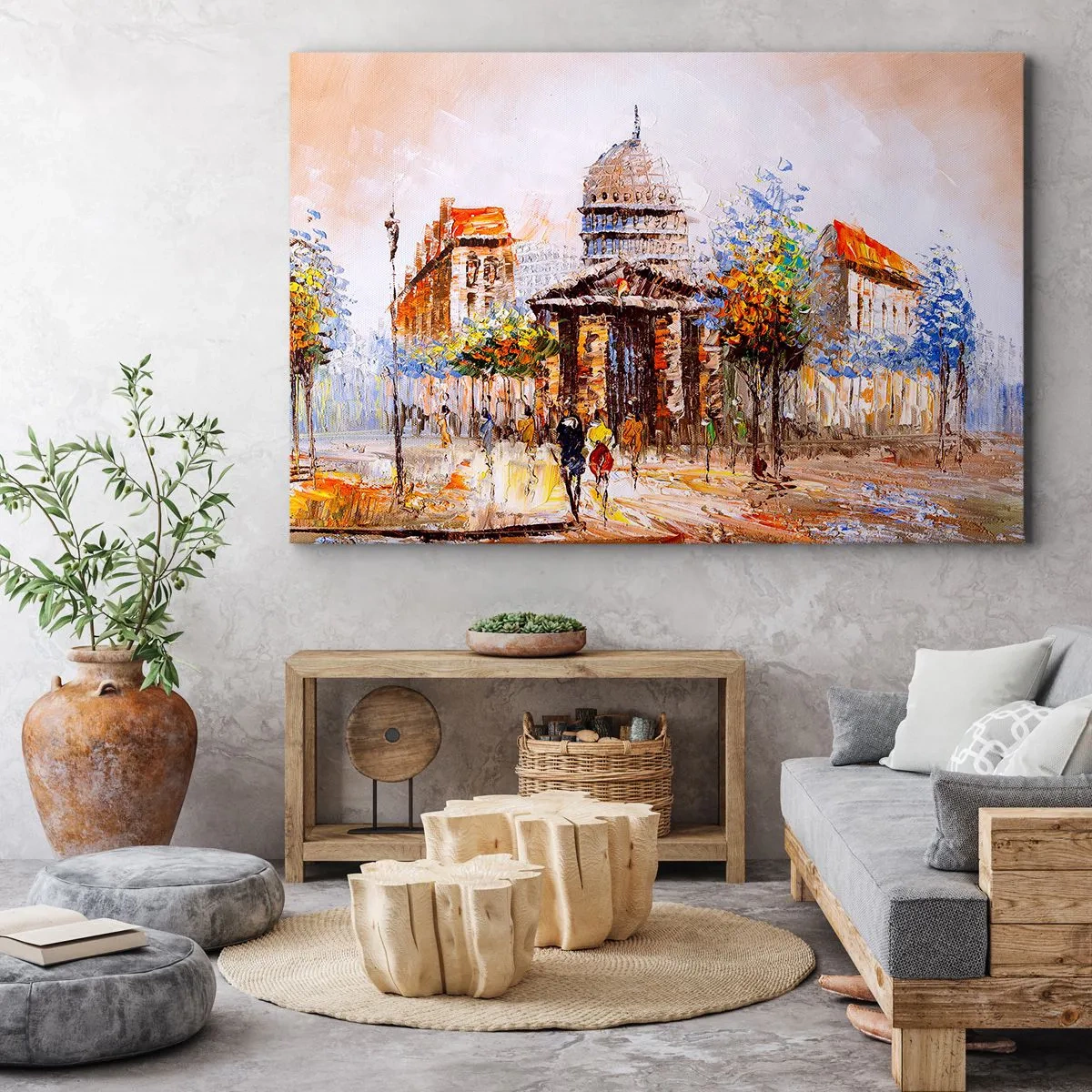 Canvas picture - Parisian Walk - 100x70 cm