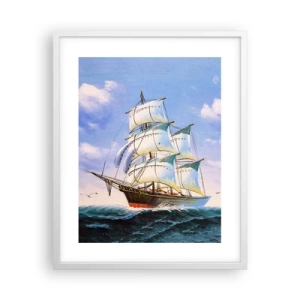 Poster in white frmae - Proudly with Wind - 40x50 cm