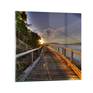 Glass picture - Walking towards the Sun - 60x60 cm