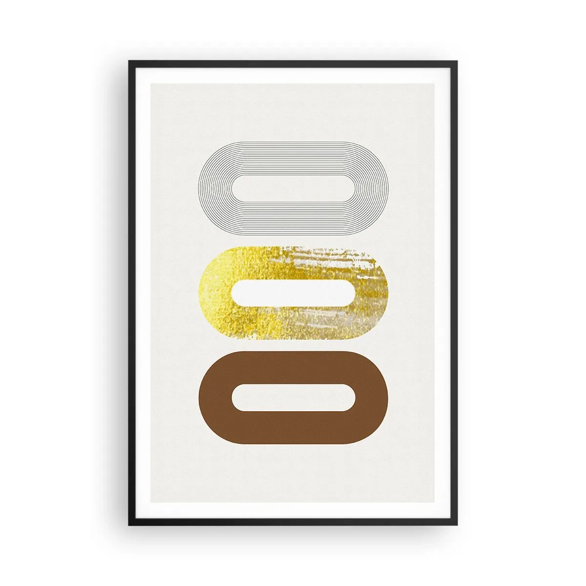 Poster in black frame - Ooo! - 70x100 cm
