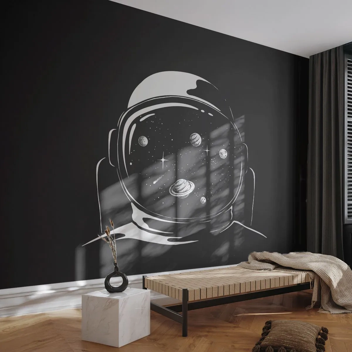 Self-Adhesive Photo Wallpaper Deluxe Sticker - Quite a View - Astronaut, Cosmos, Universe - 300x210 cm
