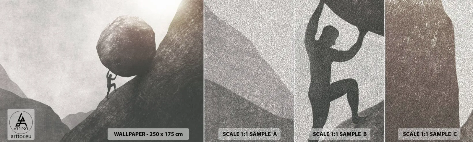 Photo Wallpaper Sample Premium Sand - I Believe against Hope - Abstraction, Piece, Force - 100x30 cm