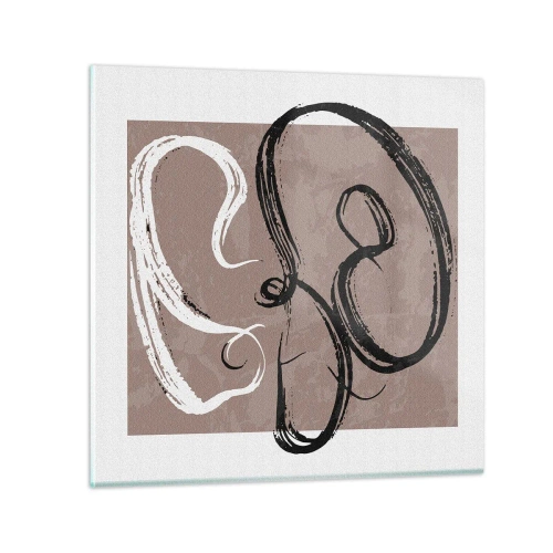 Glass picture - Composition -In Search of Completeness - 50x50 cm