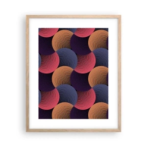 Poster in light oak frame - In a Circular Rhythm - 40x50 cm