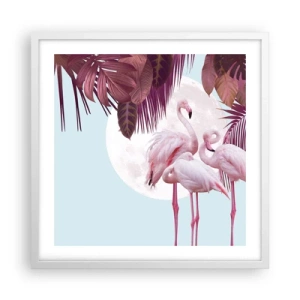 Poster in white frmae - Three Bird Graces - 50x50 cm