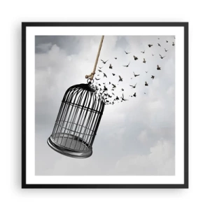 Poster in black frame - Faith…Hope…Freedom! - 60x60 cm