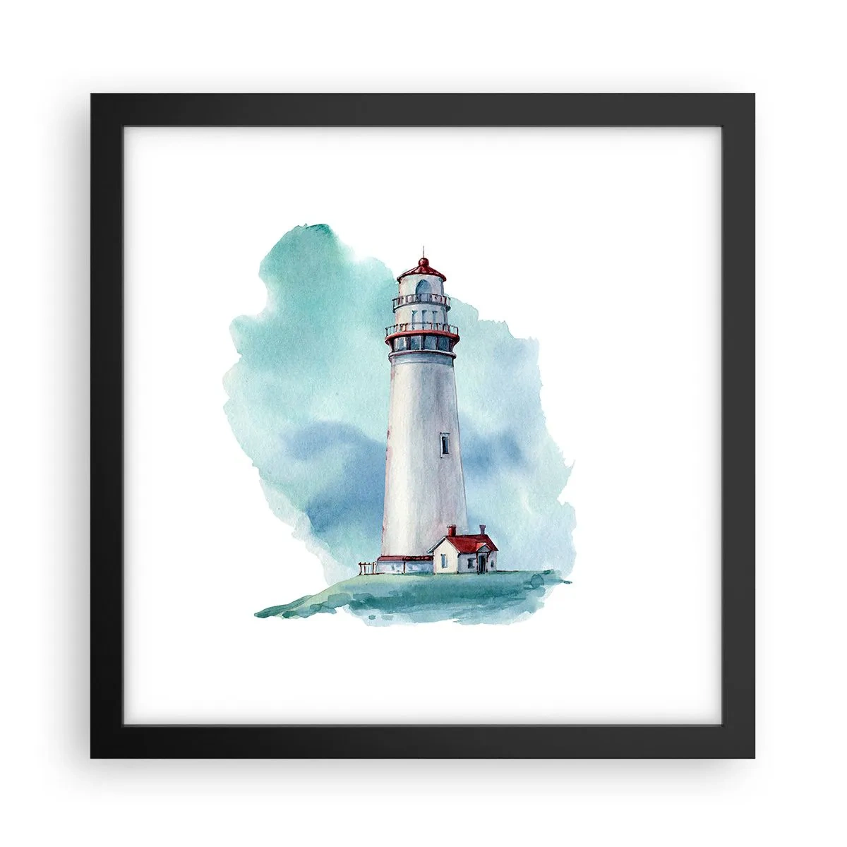 Poster in black frame - Gentle Sister of Blue - 30x30 cm