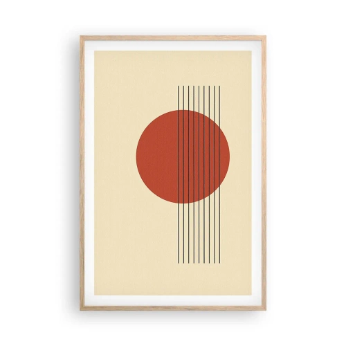 Poster in light oak frame - Around and Beoynd - 61x91 cm