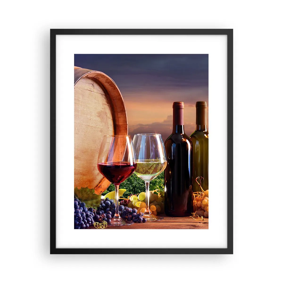 Poster in black frame - Here Life Is Full of Flavour - 40x50 cm