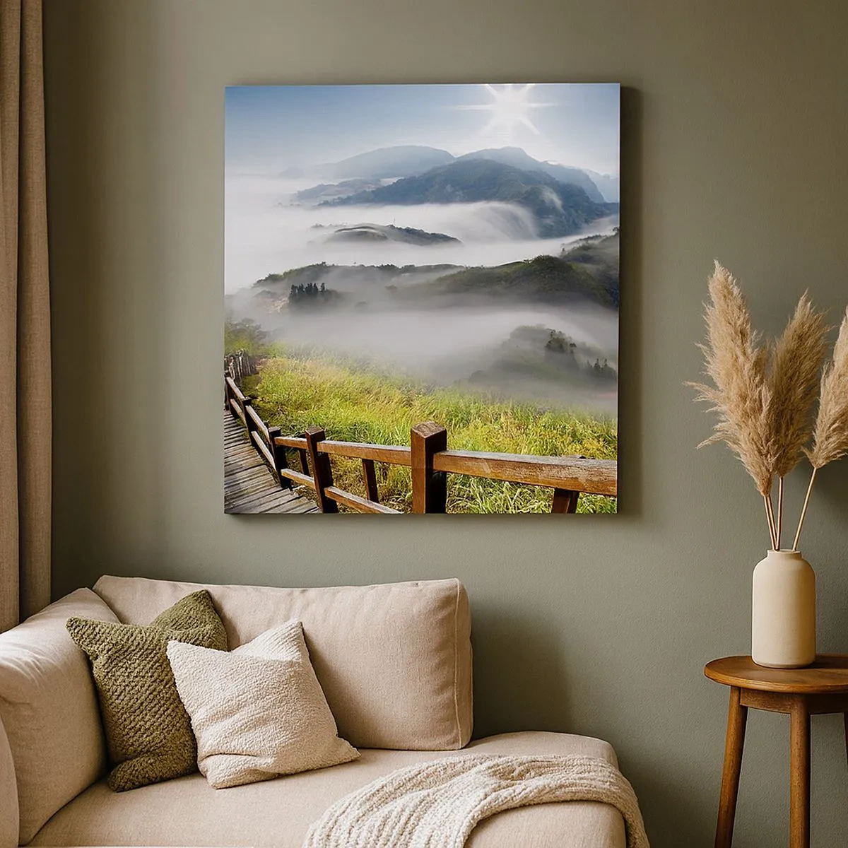 Canvas picture - Woven from Glare and Mist - 30x30 cm