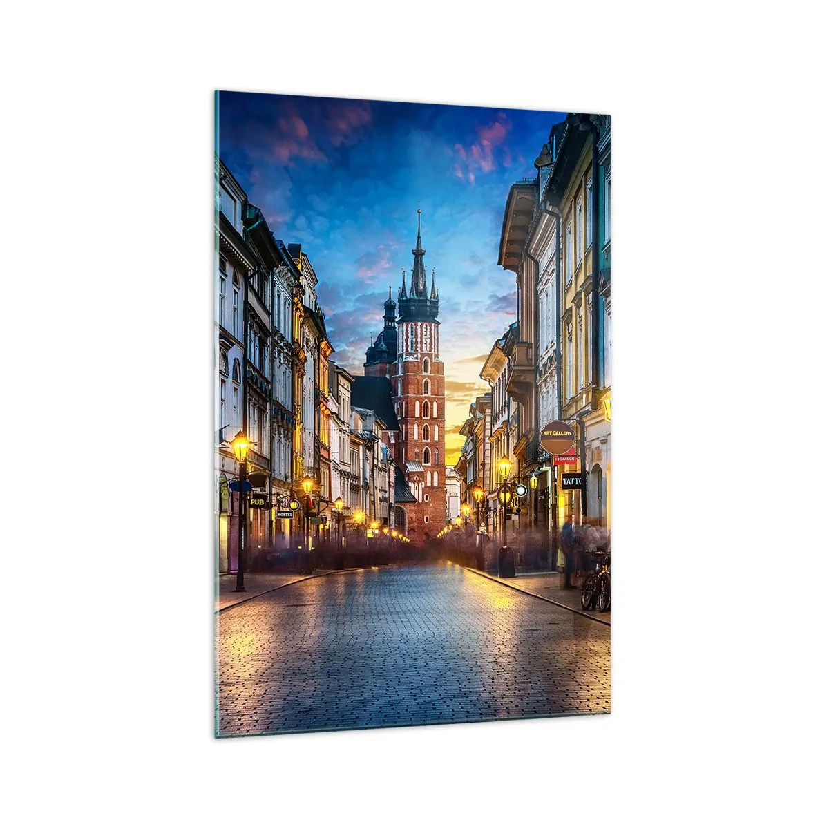 Glass picture - Charm of Cracow - 70x100 cm