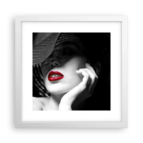 Poster in white frmae - Study in Scarlet - 30x30 cm