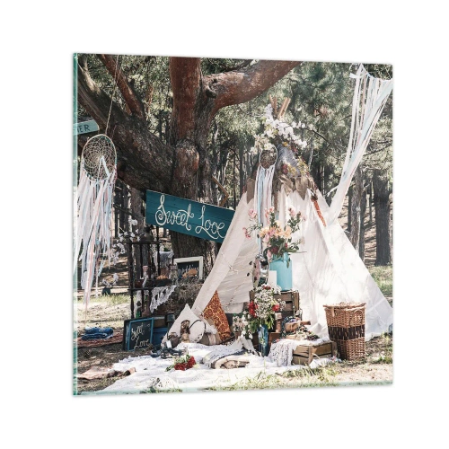 Glass picture - Make Love… - 70x70 cm