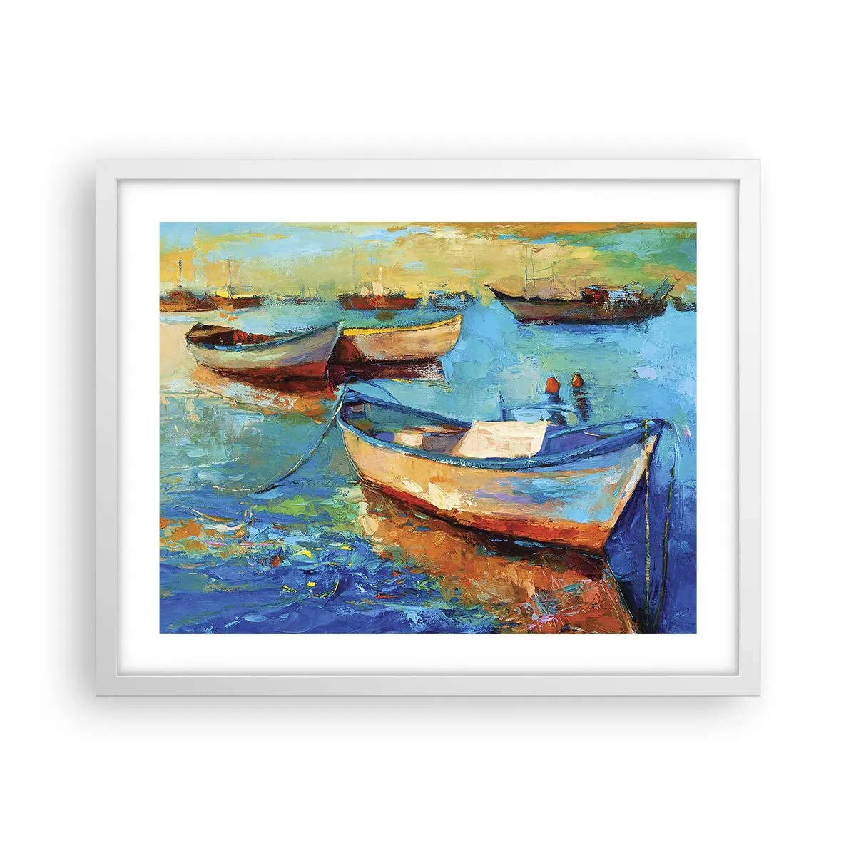 Poster in white frmae - In a Southern Bay - 50x40 cm