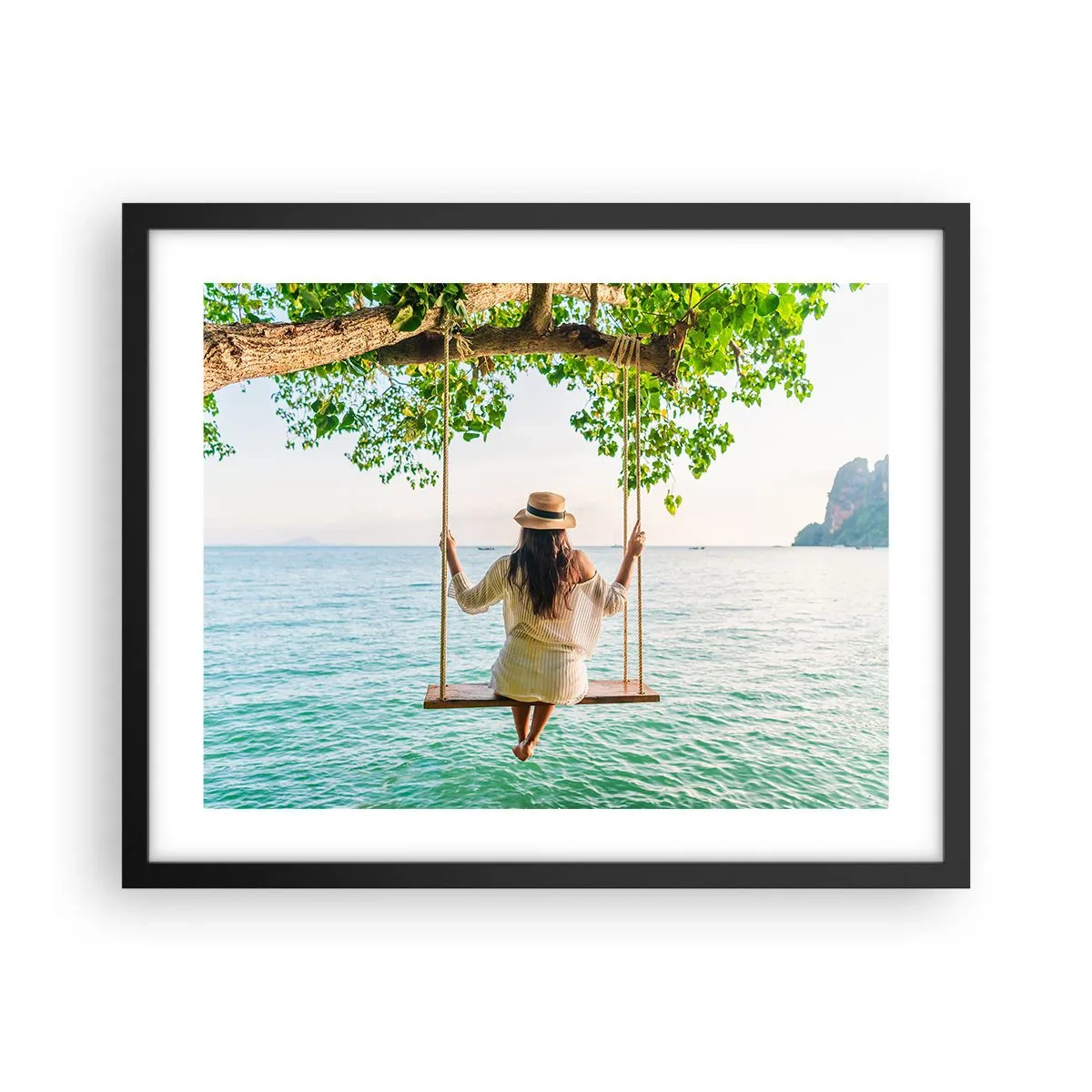Poster in black frame - Life Is Beautiful - 50x40 cm