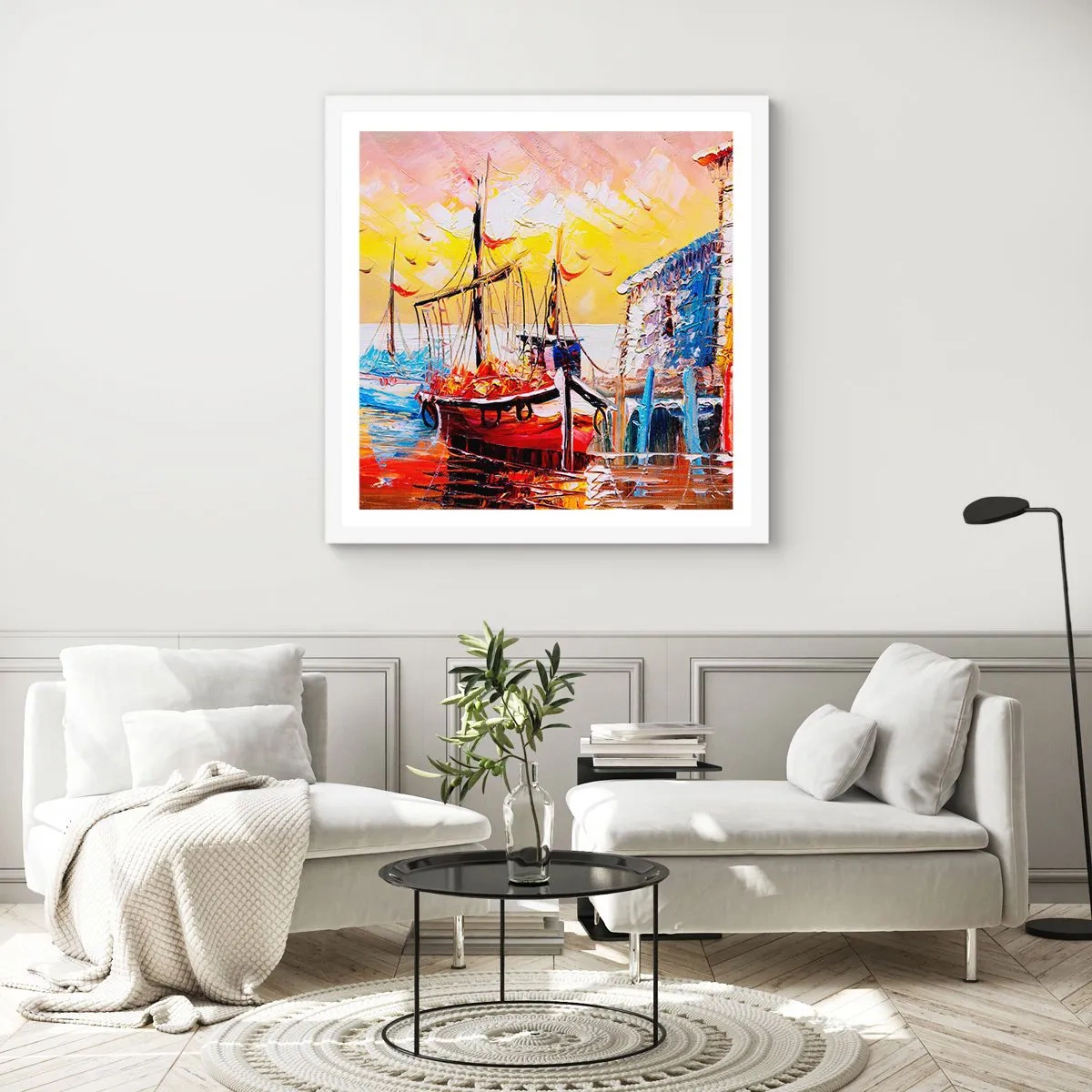 Poster in white frmae - Happy Comeback - 40x40 cm