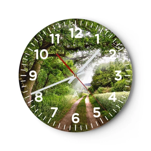 Wall clock - Clock on glass - Et in Arcadia Ego - 30x30 cm