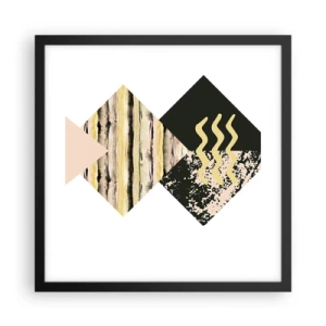 Poster in black frame - Not So Straightforward - 40x40 cm