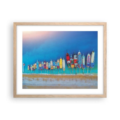 Poster in light oak frame - From Bird's Eye View - 50x40 cm