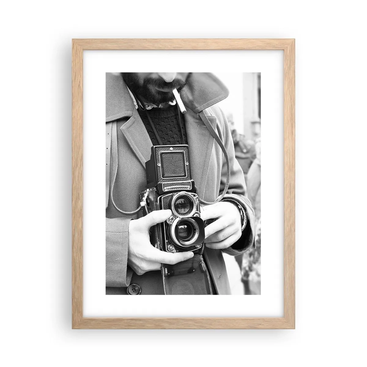 Poster in light oak frame - In Retro Style - 30x40 cm