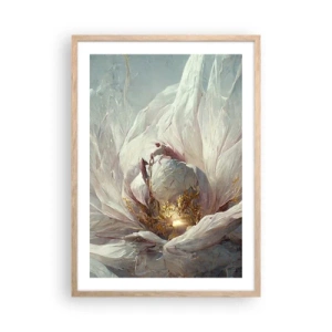 Poster in light oak frame - It Blooms Once Every Hunderd Years - 50x70 cm