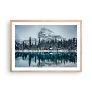 Poster in light oak frame - Canadian Retreat - 70x50 cm