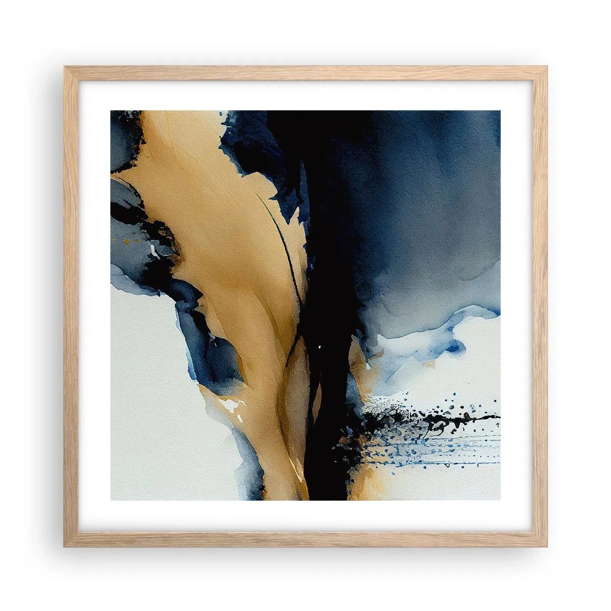 Poster in light oak frame - Behind the Curtain - 50x50 cm