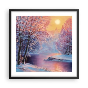 Poster in black frame - Colours of Winter - 50x50 cm