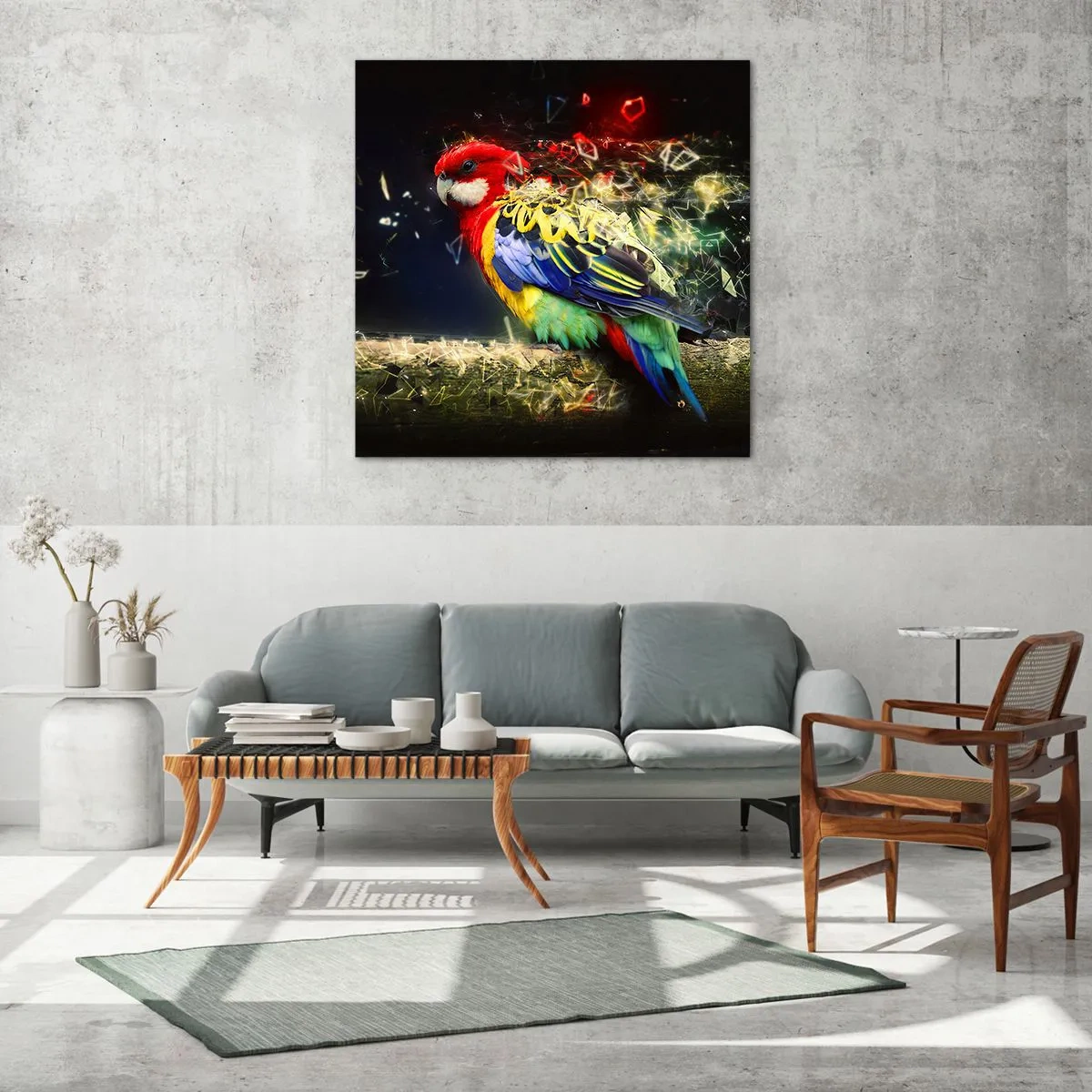 Glass picture - Messenger of Light - 40x40 cm