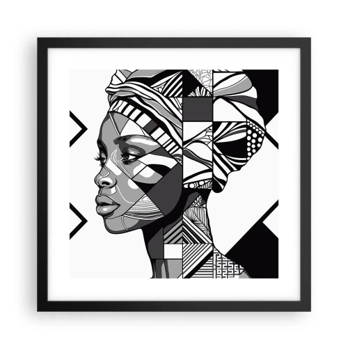 Poster in black frame - Ethnic Portrait - 40x40 cm
