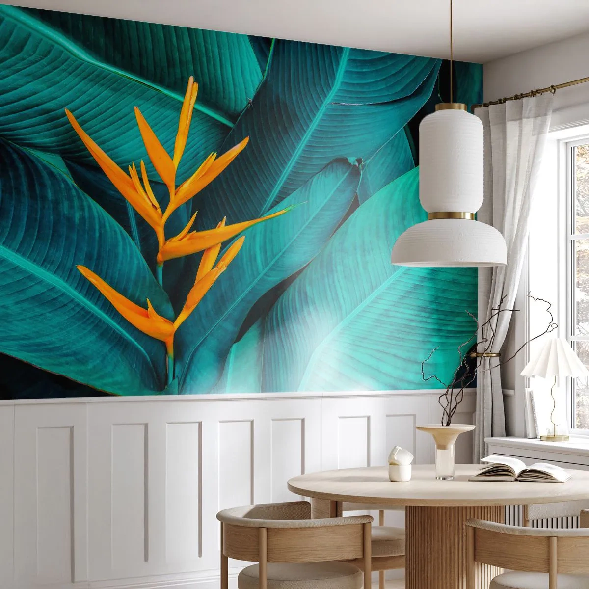 Photo Wallpaper Standard Eco - Flower of Eden - Strelitzia Royal, Flower, Africa - 400x280 cm