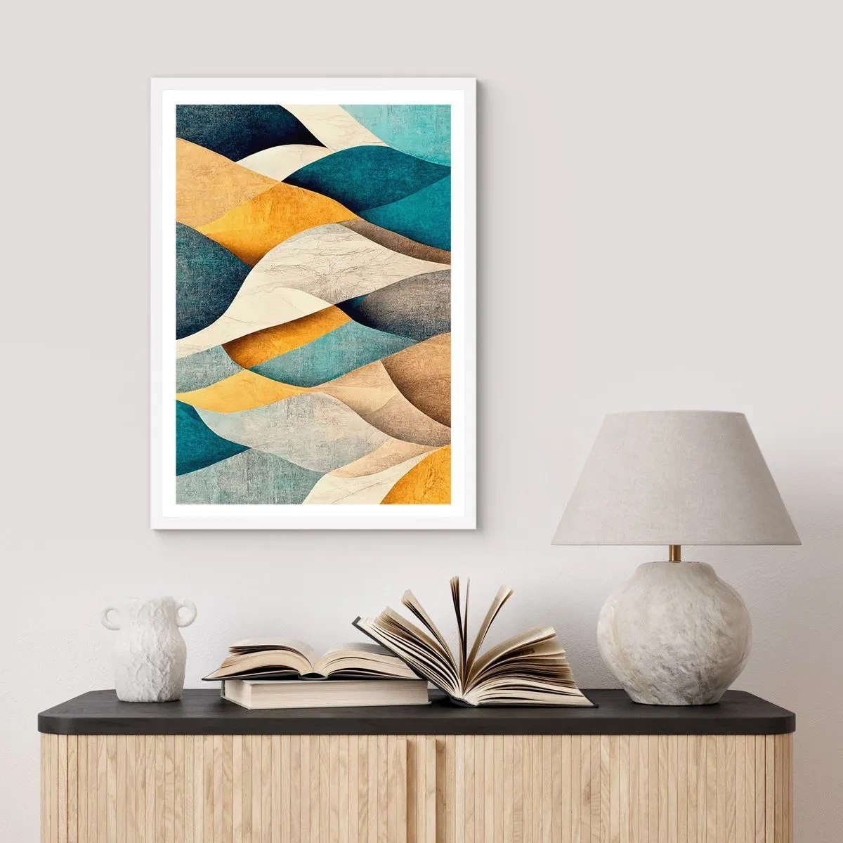 Poster in white frmae - Rhythm and Undulation - 50x70 cm
