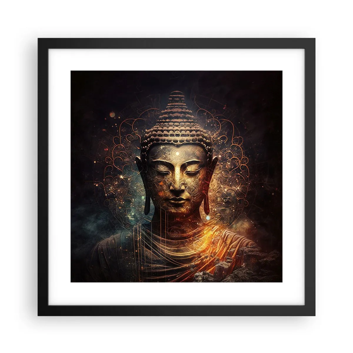 Poster in black frame - Spiritual Balance - 40x40 cm