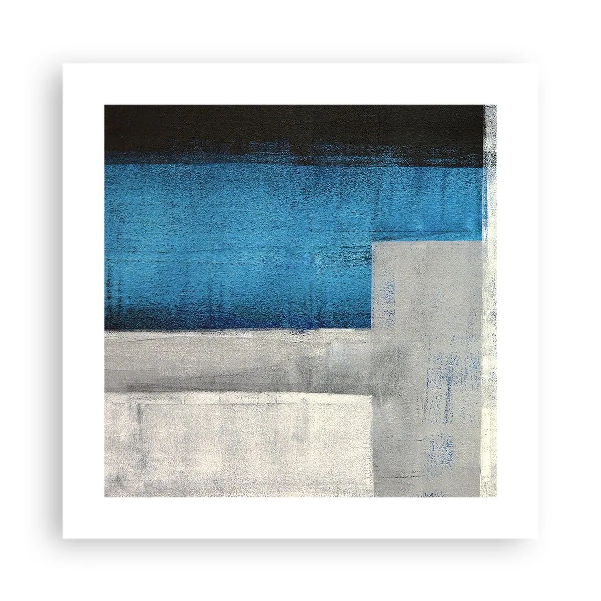 Poster - Poetic Composition of Blue and Grey - 40x40 cm
