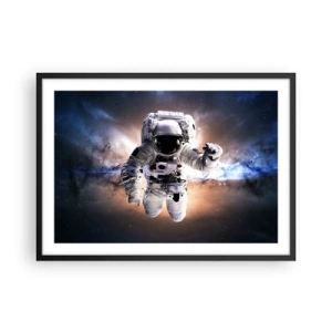 Poster in black frame - Greetings from Space - 70x50 cm