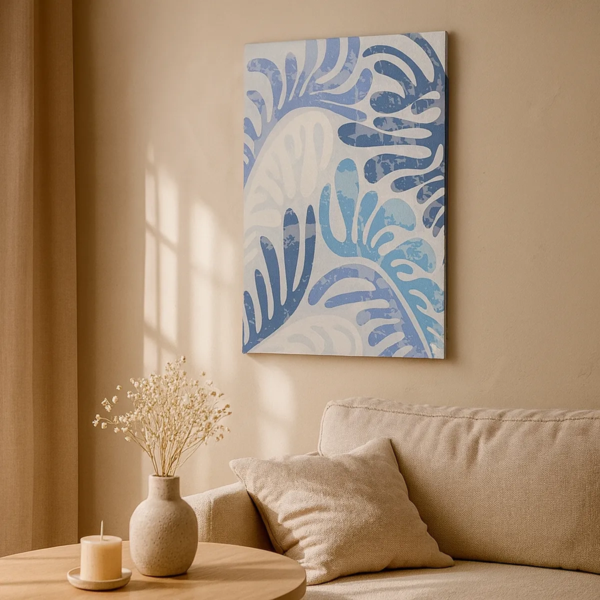 Canvas picture - Blue Ferns - 50x70 cm