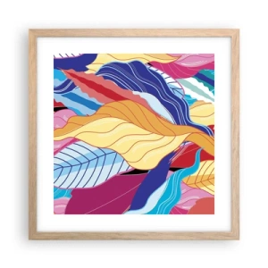 Poster in light oak frame - Queen of Mess - 40x40 cm
