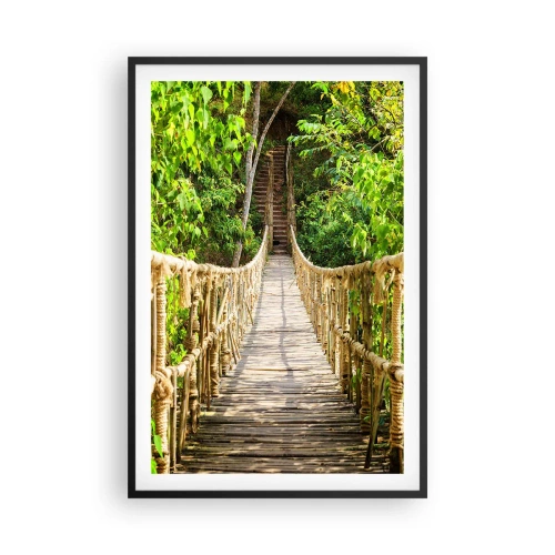 Poster in black frame - Suspended in Green - 61x91 cm