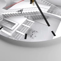 Clock face with lines