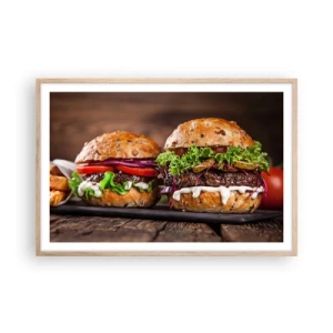 Poster in light oak frame - American Dream - 91x61 cm