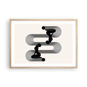 Poster in light oak frame - Sensual Symmetry - 70x50 cm